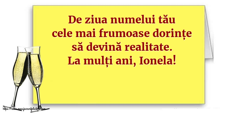 Sfantul Ioan La mulți ani, Ionela!