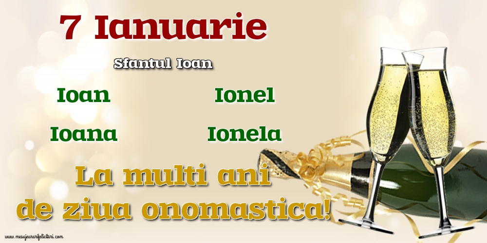 Sfantul Ioan 7 Ianuarie - Sfantul Ioan