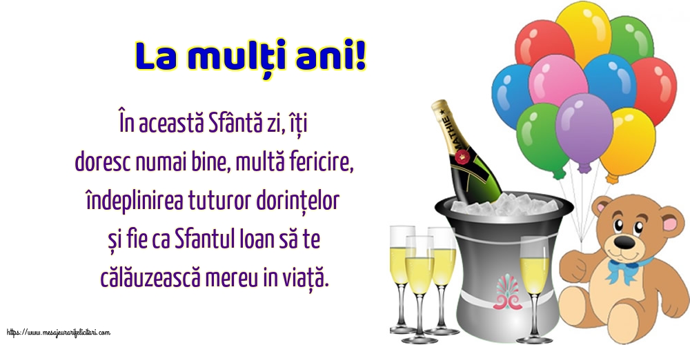 Sfantul Ioan La mulți ani!