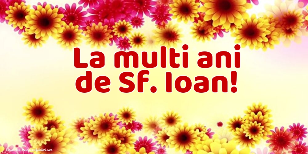 Felicitari de Sfantul Ioan - La multi ani de Sf. Ioan! - mesajeurarifelicitari.com