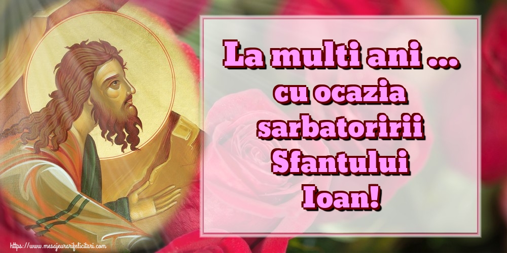 La multi ani ... cu ocazia sarbatoririi Sfantului Ioan!