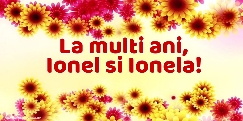 La multi ani, Ionel si Ionela!