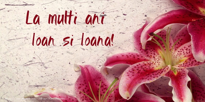 La multi ani Ioan si Ioana!