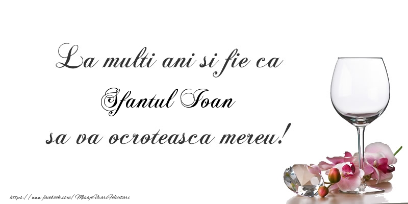 Felicitari de Sfantul Ioan - La multi ani si fie ca Sfantul Ioan sa va ocroteasca mereu! - mesajeurarifelicitari.com