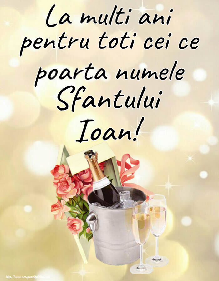 La multi ani pentru toti cei ce poarta numele Sfantului Ioan! ~ trandafiri si șampanie în gheață