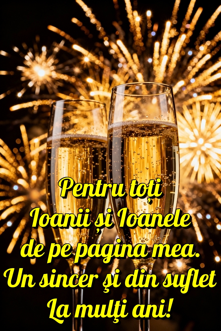 Pentru toți Ioanii și Ioanele de pe pagina mea. Un sincer şi din suflet La mulţi ani!