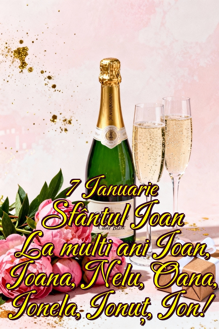 7 Ianuarie Sfântul Ioan La multi ani Ioan, Ioana, Nelu, Oana, Ionela, Ionuț, Ion!