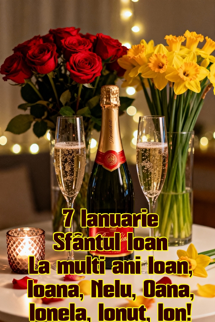 7 Ianuarie Sfântul Ioan La multi ani Ioan, Ioana, Nelu, Oana, Ionela, Ionuț, Ion!