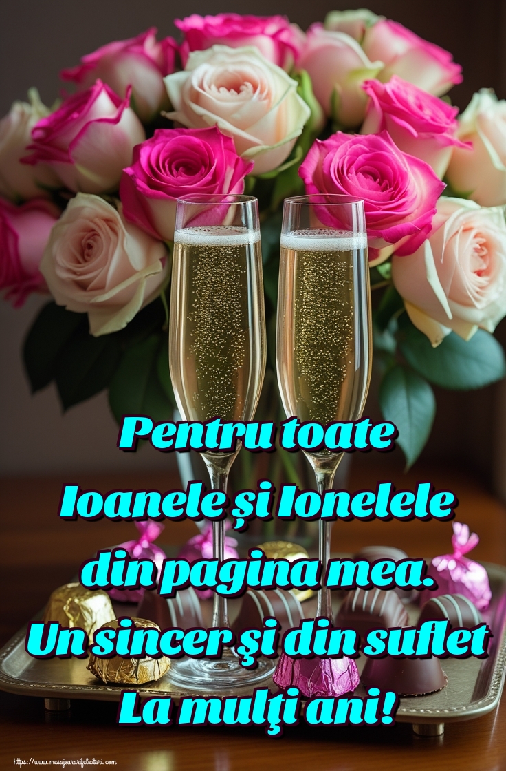 Pentru toate Ioanele și Ionelele din pagina mea. Un sincer şi din suflet La mulţi ani!