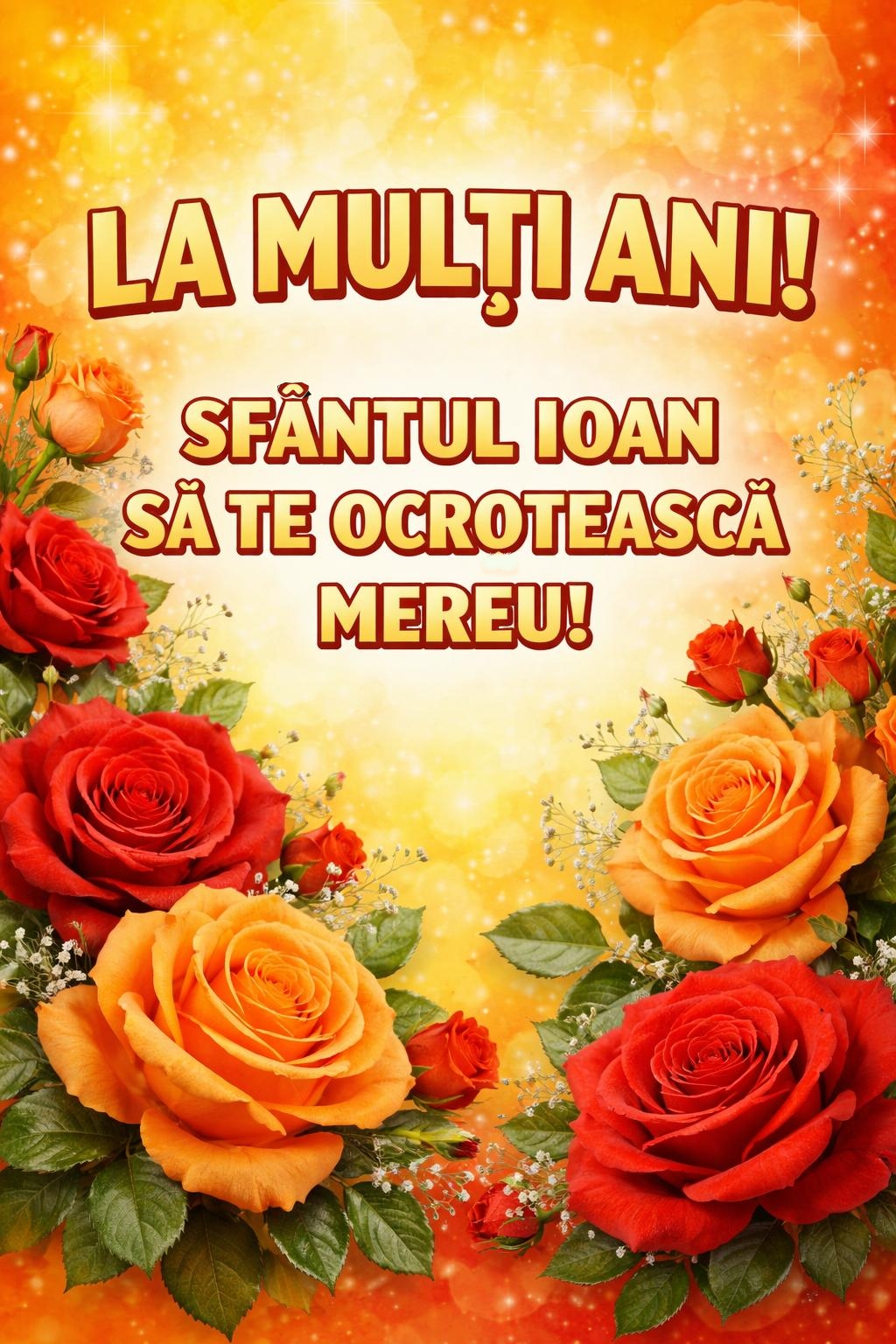 La multi ani! Sfantul Ioan sa te ocroteasca mereu!