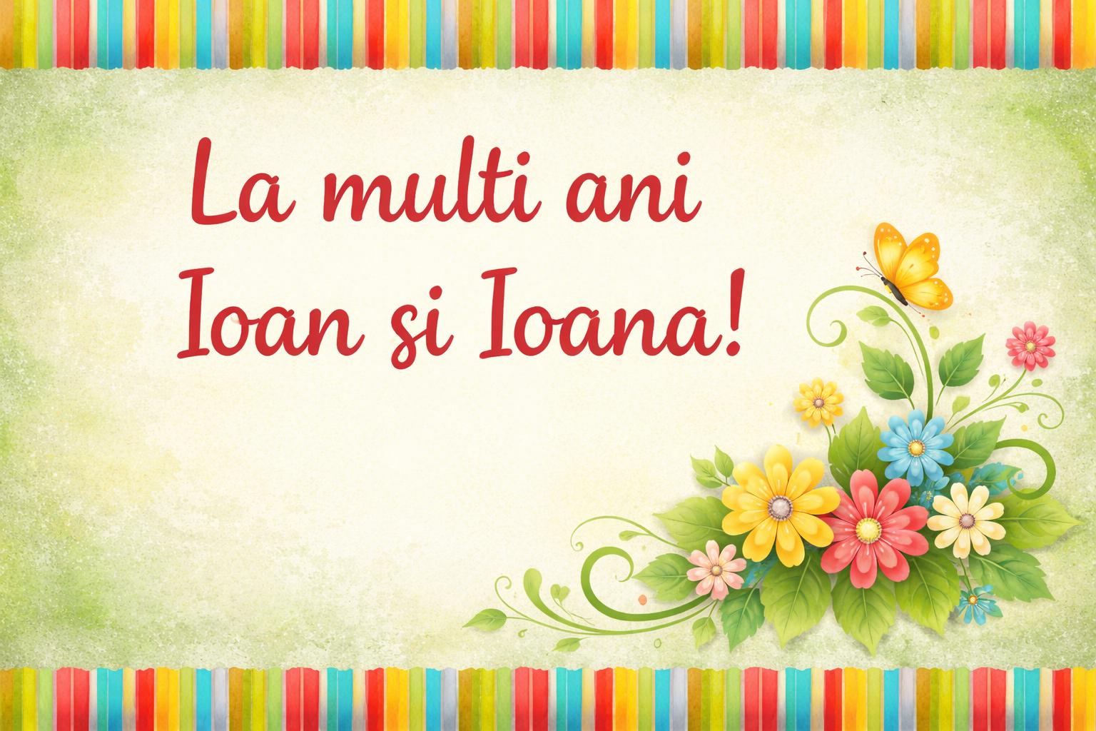 La multi ani Ioan si Ioana!
