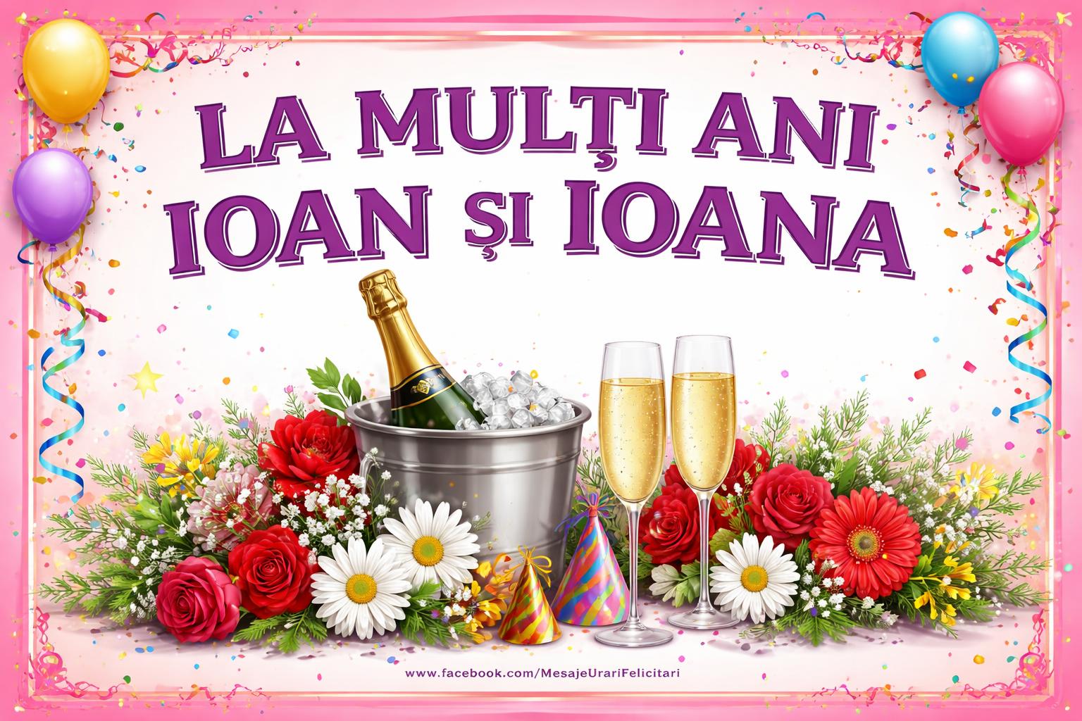 La multi ani Ioan si Ioana