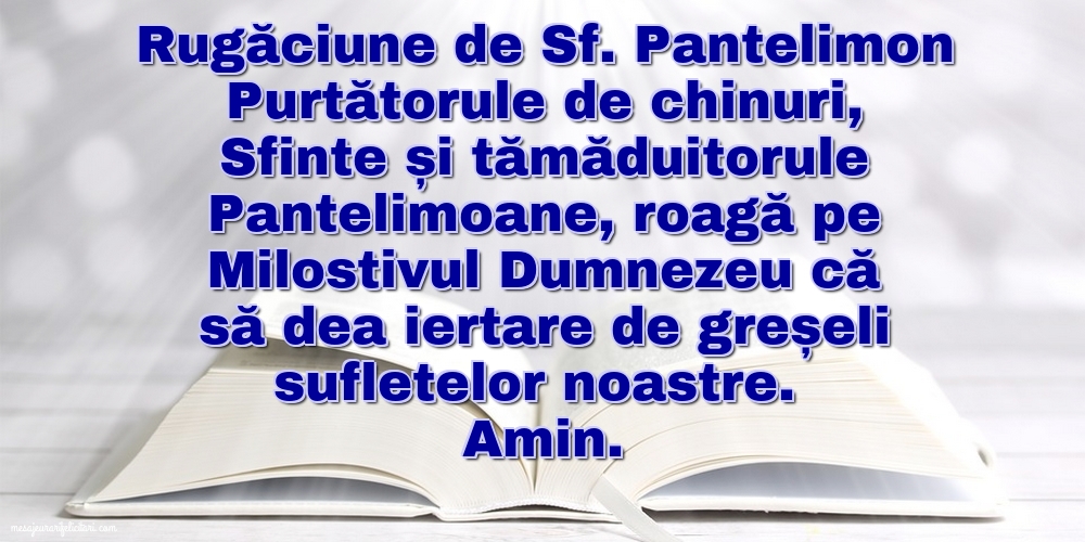 Rugăciune de Sf. Pantelimon