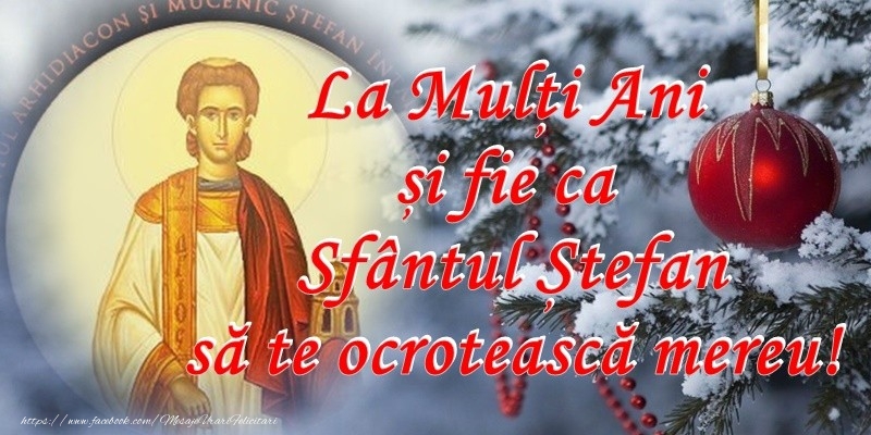 La multi ani de Sfantul Stefan!