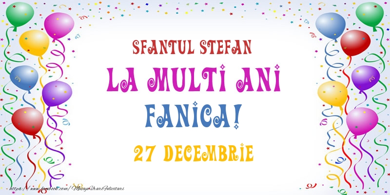 La multi ani Fanica! 27 Decembrie