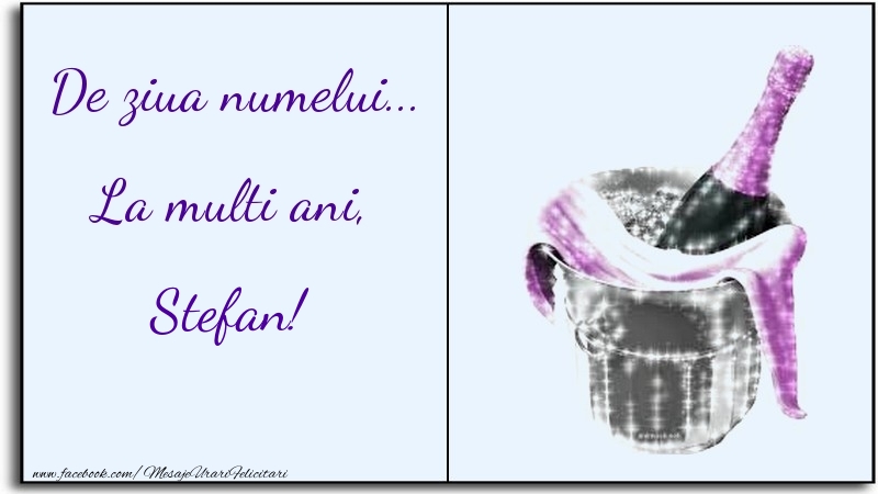 De ziua numelui... La multi ani, Stefan