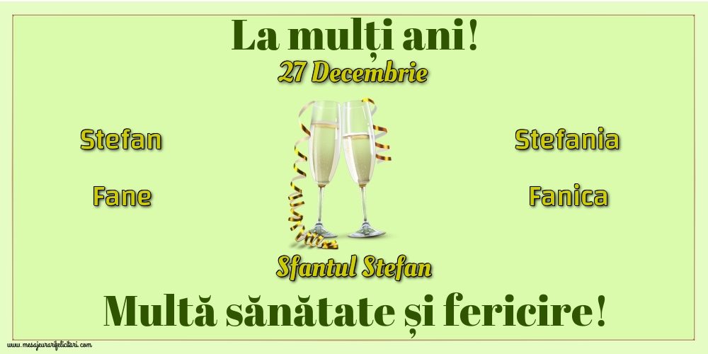 Sfantul Stefan 27 Decembrie - Sfantul Stefan
