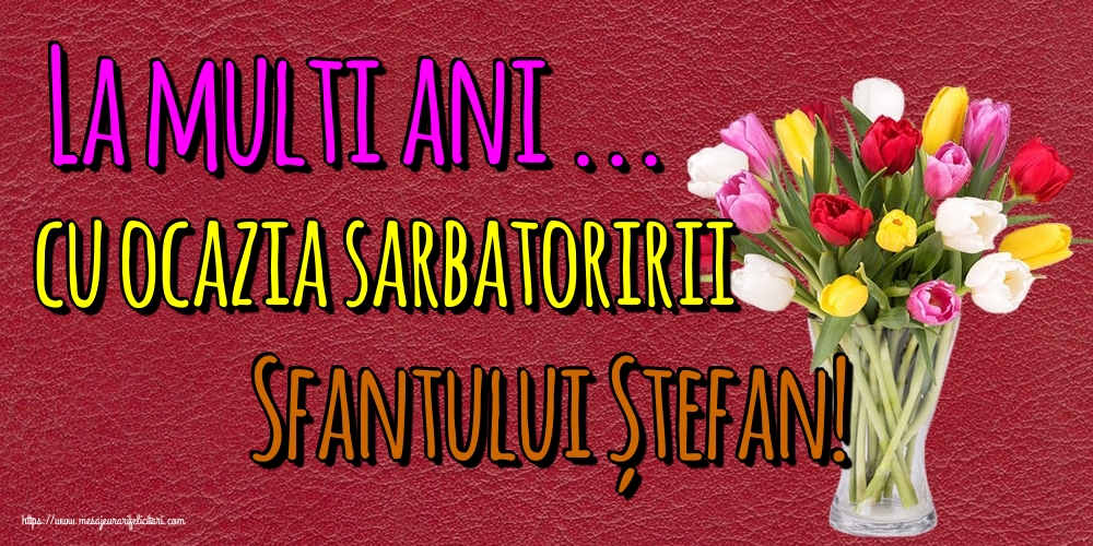 La multi ani ... cu ocazia sarbatoririi Sfantului Ștefan!
