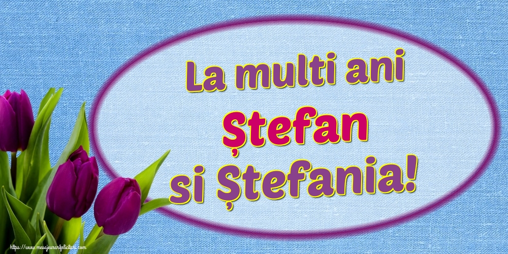 La multi ani Ștefan si Ștefania!