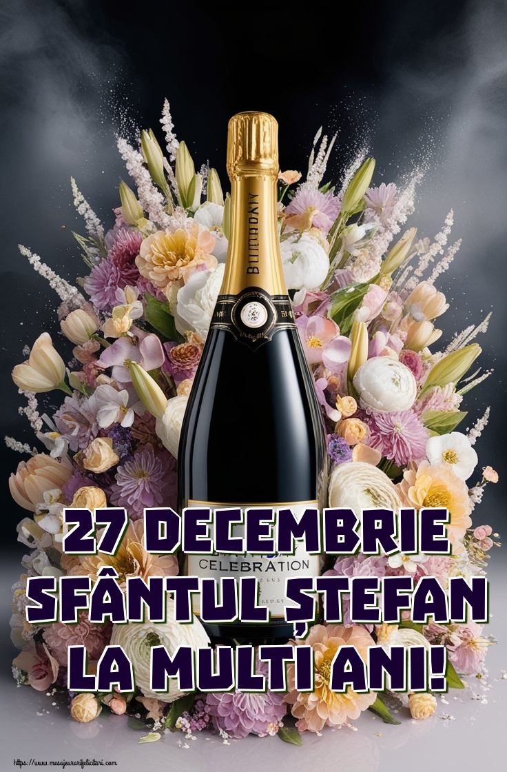 27 Decembrie Sfântul Ștefan La multi ani!