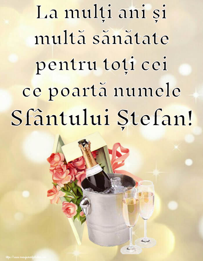 La mulți ani și multă sănătate pentru toți cei ce poartă numele Sfântului Ștefan!
