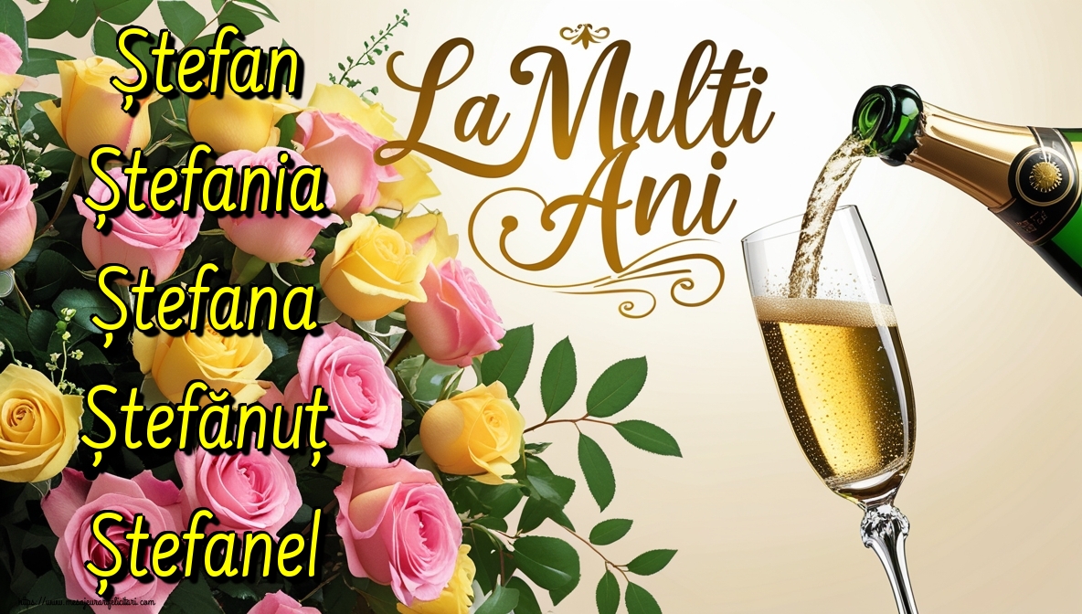 Ștefan Ștefania Ștefana Ștefănuț Ștefanel