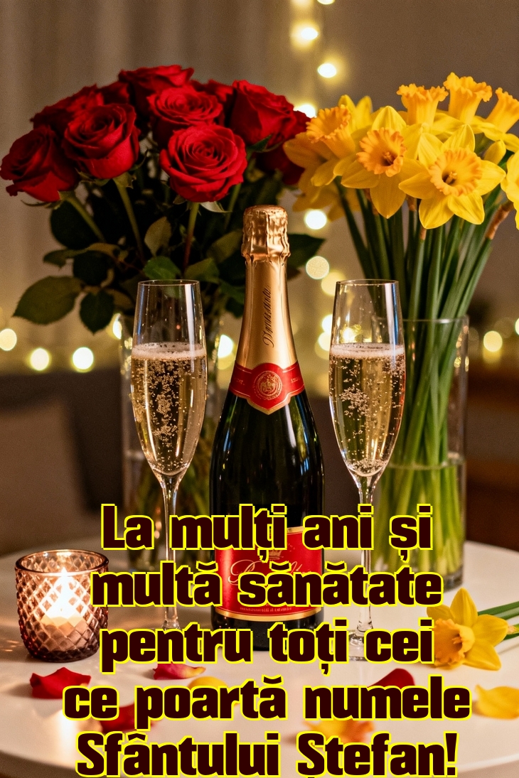 La mulți ani și multă sănătate pentru toți cei ce poartă numele Sfântului Ștefan!