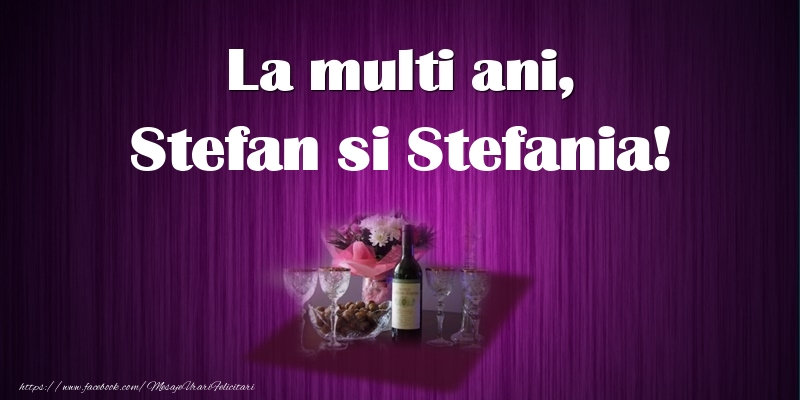 La multi ani, Stefan si Stefania!