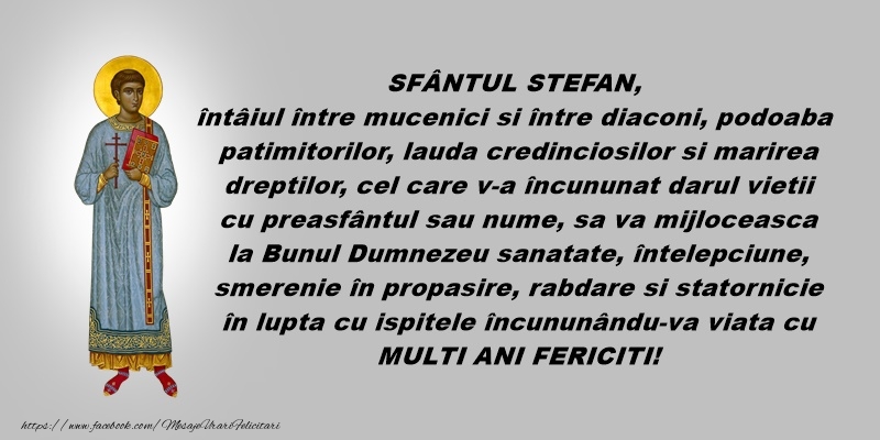 Felicitari de Sfantul Stefan - mesajeurarifelicitari.com