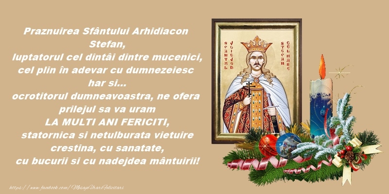 Felicitari de Sfantul Stefan - mesajeurarifelicitari.com