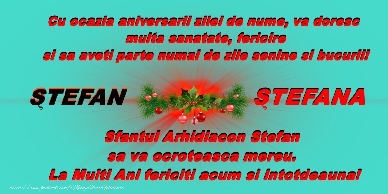 Felicitari de Sfantul Stefan - mesajeurarifelicitari.com