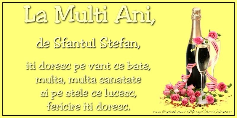 Felicitari de Sfantul Stefan - de Sfantul Stefan - mesajeurarifelicitari.com