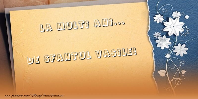 La multi ani... de Sfantul Vasile!