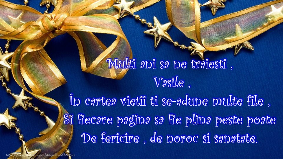 La multi ani de Sfantul Vasile!