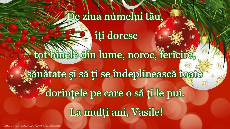 La multi ani de Sfantul Vasile!