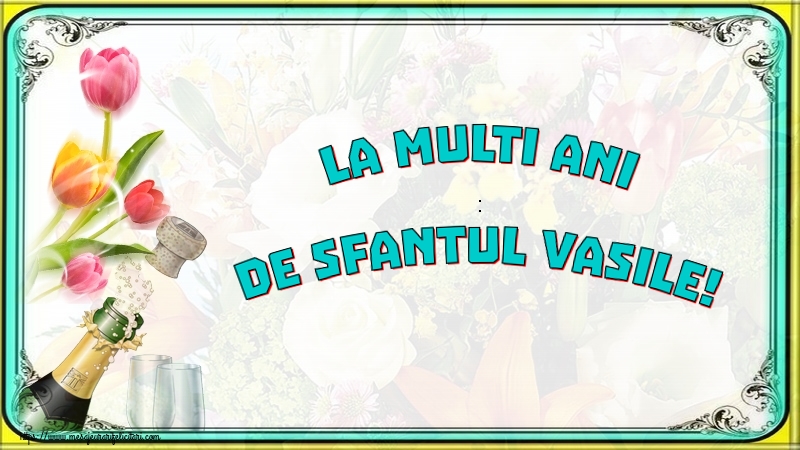 La multi ani de Sfantul Vasile!