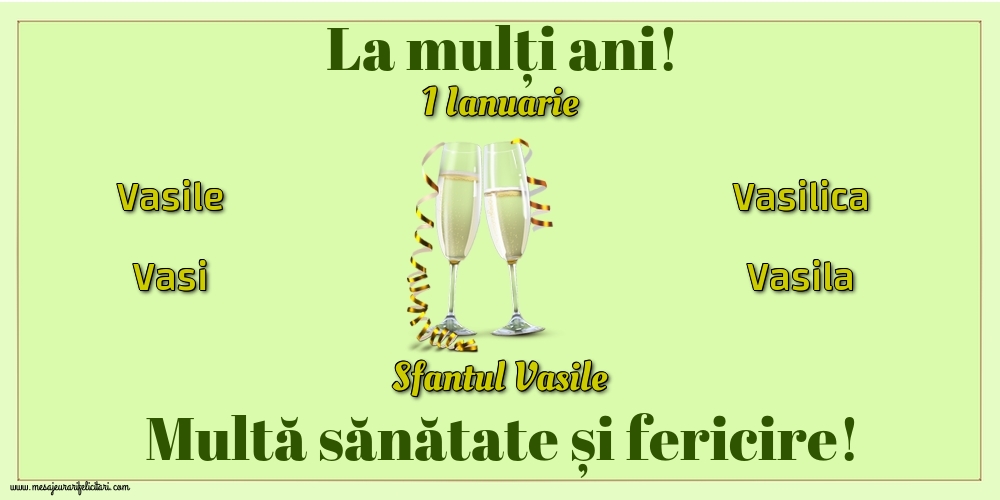 Sfantul Vasile 1 Ianuarie - Sfantul Vasile