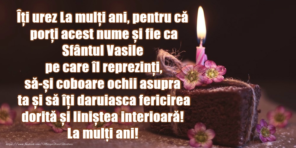 Felicitari de Sfantul Vasile - 1 Ianuarie - Sfântul Vasile - mesajeurarifelicitari.com