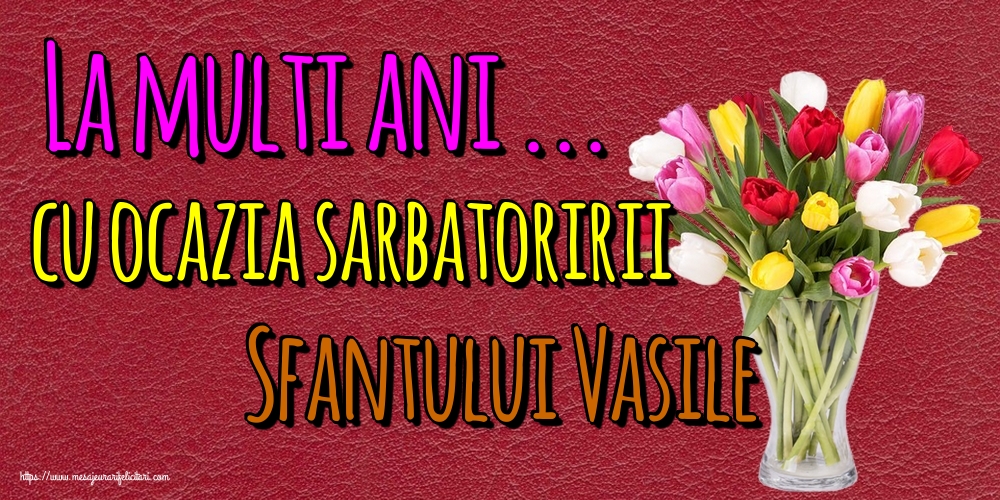 La multi ani ... cu ocazia sarbatoririi Sfantului Vasile
