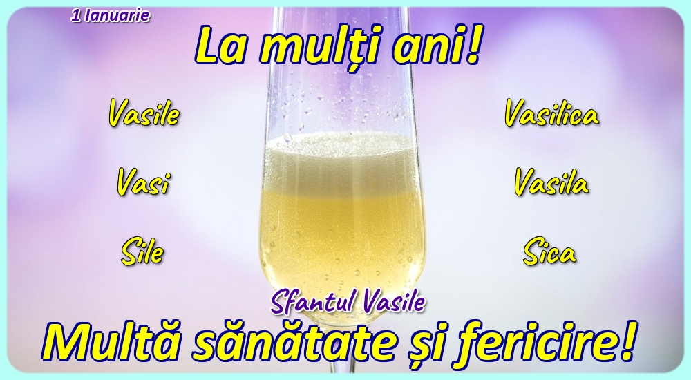 1 Ianuarie - Sfantul Vasile