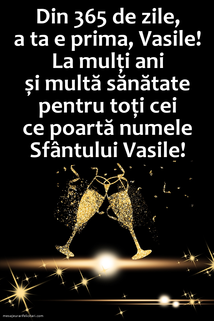 Felicitari de Sfantul Vasile - La mulți ani, Vasile! - mesajeurarifelicitari.com
