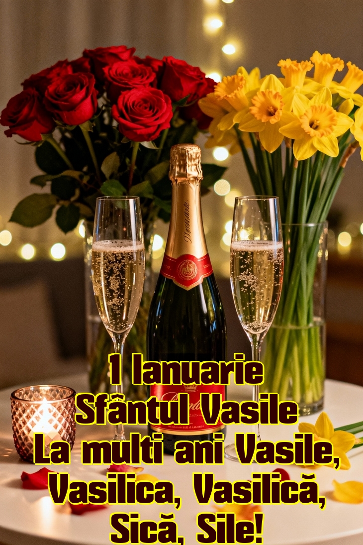 1 Ianuarie Sfântul Vasile La multi ani Vasile, Vasilica, Vasilică, Sică, Sile!