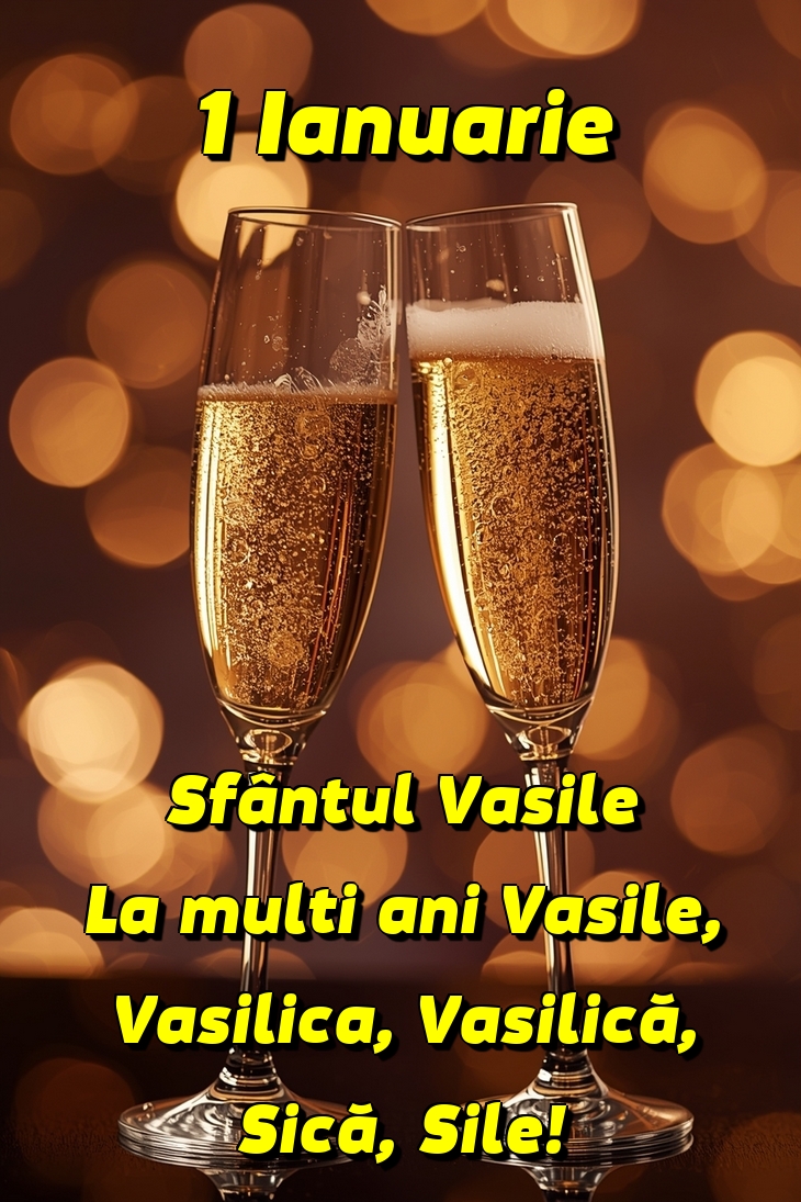 Felicitari de Sfantul Vasile - 1 Ianuarie Sfântul Vasile La multi ani Vasile, Vasilica, Vasilică, Sică, Sile! - mesajeurarifelicitari.com