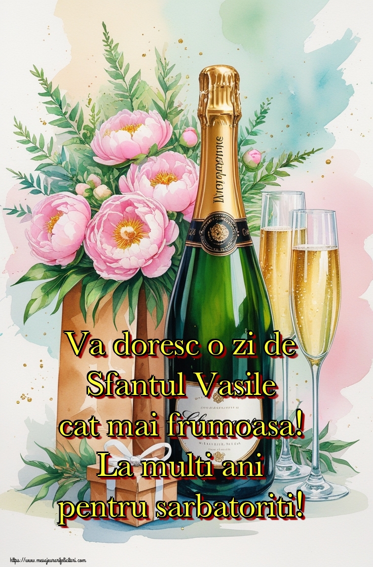 Va doresc o zi de Sfantul Vasile cat mai frumoasa! La multi ani pentru sarbatoriti!