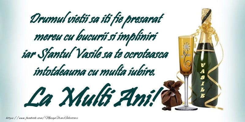 Felicitari de Sfantul Vasile - La multi ani de Sfantul Vasile! - mesajeurarifelicitari.com