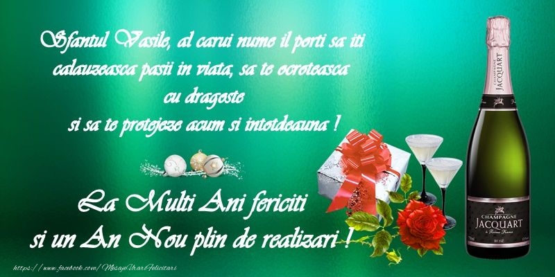 Felicitari de Sfantul Vasile - La multi ani de Sfantul Vasile! - mesajeurarifelicitari.com