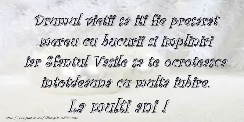 Felicitari de Sfantul Vasile - La multi ani de Sfantul Vasile! - mesajeurarifelicitari.com