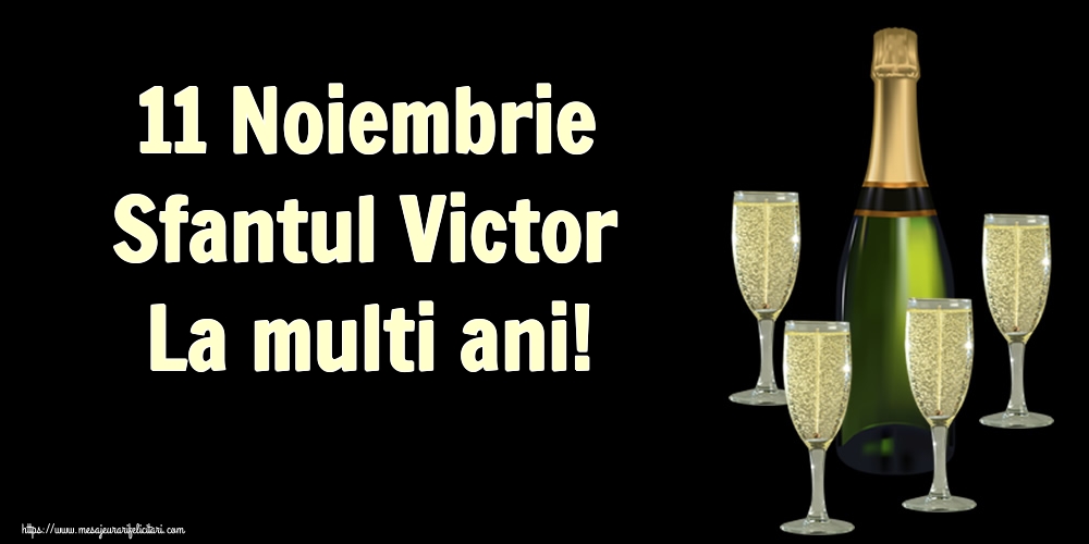 11 Noiembrie Sfantul Victor La multi ani!