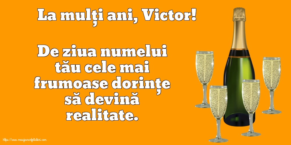 Felicitari de Sfantul Victor cu mesaje - La mulți ani, Victor!