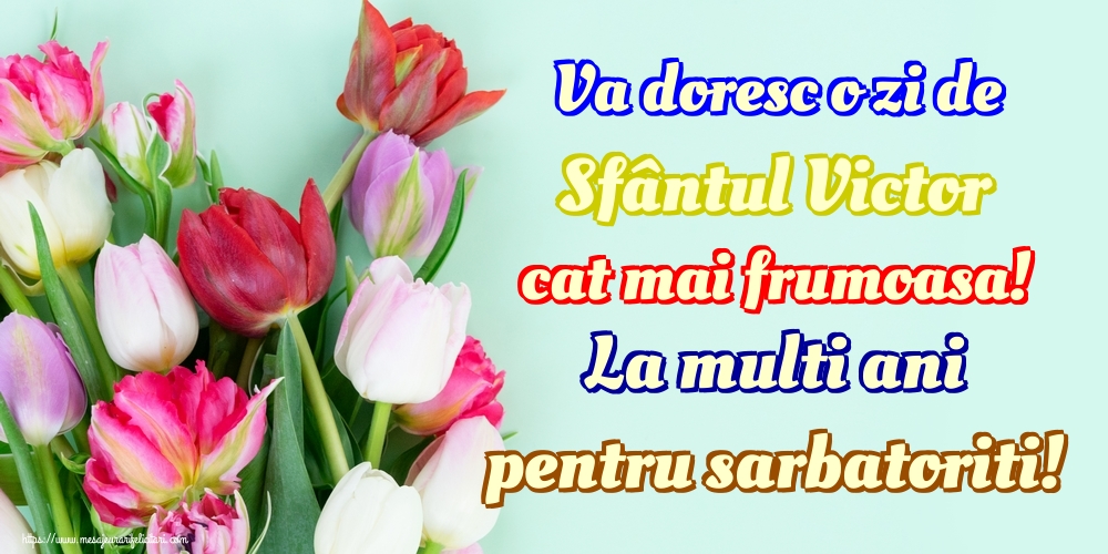 Va doresc o zi de Sfântul Victor cat mai frumoasa! La multi ani pentru sarbatoriti!